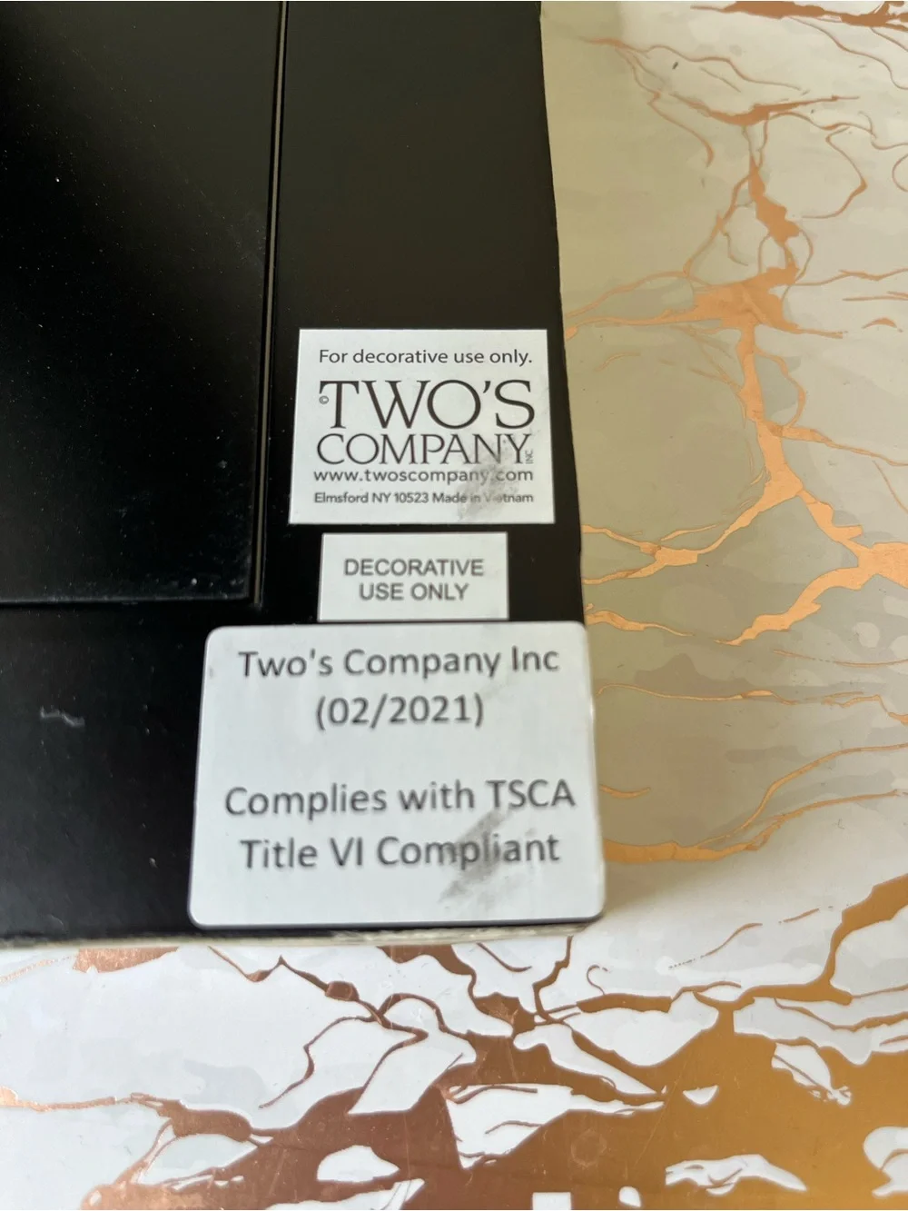 TWO’S COMPANY MOTHER OF PEARL PICTURE FRAME | 5x7 | BLUE/WHITE MOSIAC | NEW